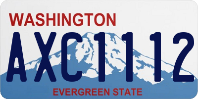 WA license plate AXC1112