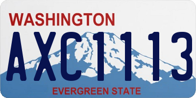 WA license plate AXC1113