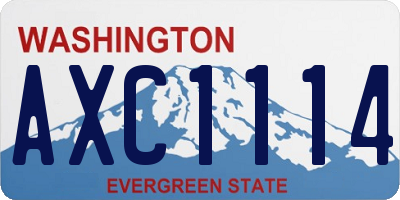 WA license plate AXC1114