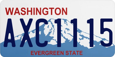 WA license plate AXC1115