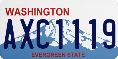 WA license plate AXC1119