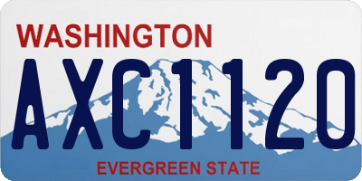 WA license plate AXC1120