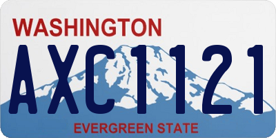 WA license plate AXC1121