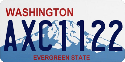 WA license plate AXC1122