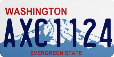 WA license plate AXC1124