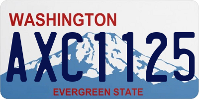 WA license plate AXC1125