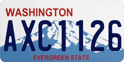 WA license plate AXC1126