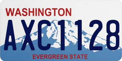 WA license plate AXC1128