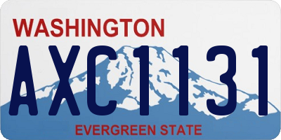 WA license plate AXC1131