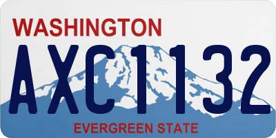 WA license plate AXC1132