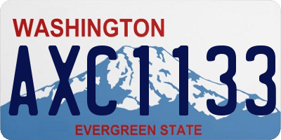 WA license plate AXC1133