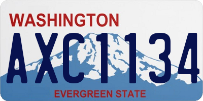 WA license plate AXC1134