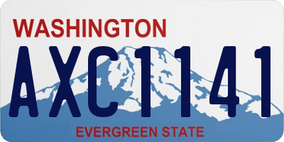 WA license plate AXC1141
