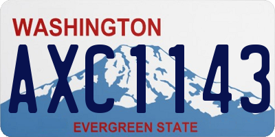 WA license plate AXC1143