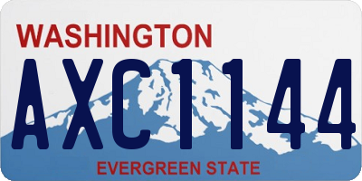 WA license plate AXC1144