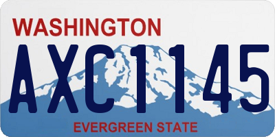 WA license plate AXC1145
