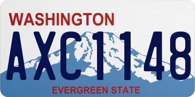 WA license plate AXC1148