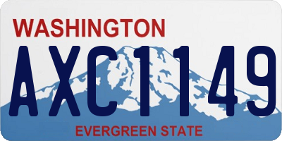 WA license plate AXC1149