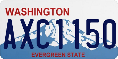 WA license plate AXC1150