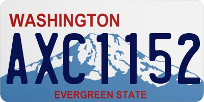 WA license plate AXC1152