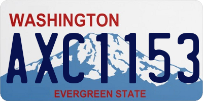 WA license plate AXC1153