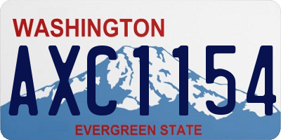 WA license plate AXC1154