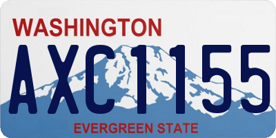 WA license plate AXC1155