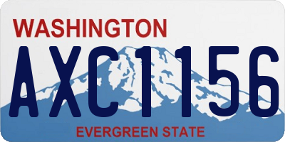WA license plate AXC1156