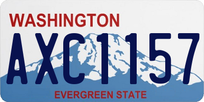 WA license plate AXC1157