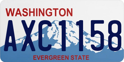 WA license plate AXC1158