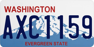 WA license plate AXC1159