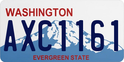 WA license plate AXC1161