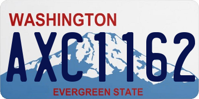 WA license plate AXC1162