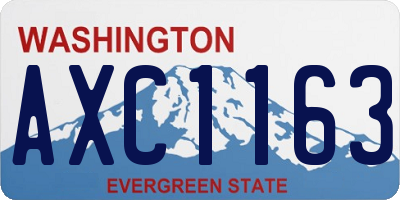 WA license plate AXC1163