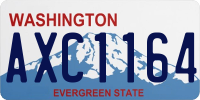 WA license plate AXC1164