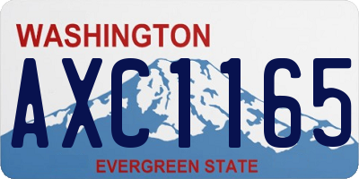 WA license plate AXC1165