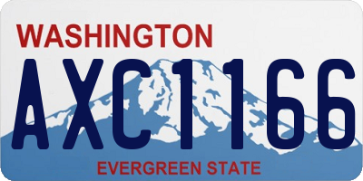 WA license plate AXC1166