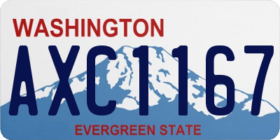 WA license plate AXC1167