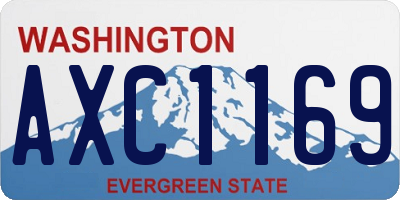 WA license plate AXC1169
