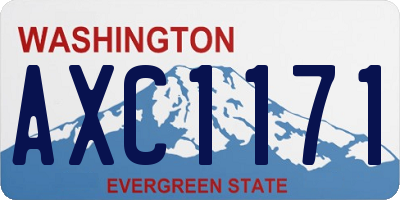 WA license plate AXC1171