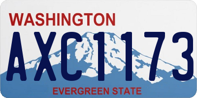 WA license plate AXC1173