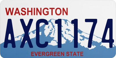 WA license plate AXC1174