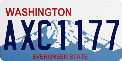 WA license plate AXC1177