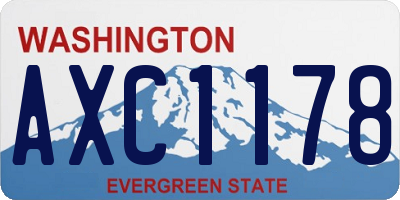 WA license plate AXC1178
