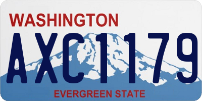 WA license plate AXC1179