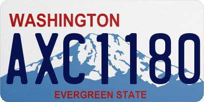 WA license plate AXC1180