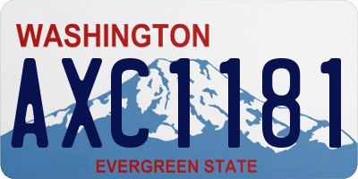 WA license plate AXC1181