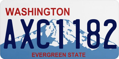 WA license plate AXC1182