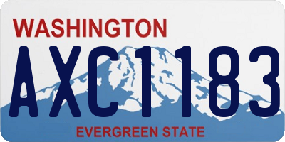 WA license plate AXC1183