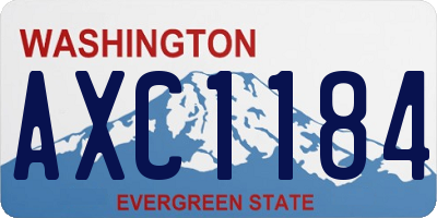WA license plate AXC1184
